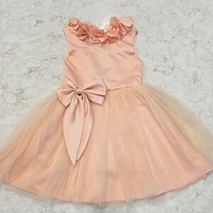 Elegant Peach Kids Formal Dress